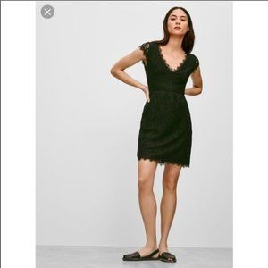 Aritzia Babaton Tobias Lace Cocktail Dress Cordial (eggplant color) in Size 0